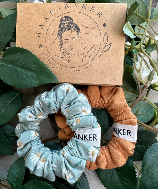 Scrunchie XS | 2er Set Kamille & Senf