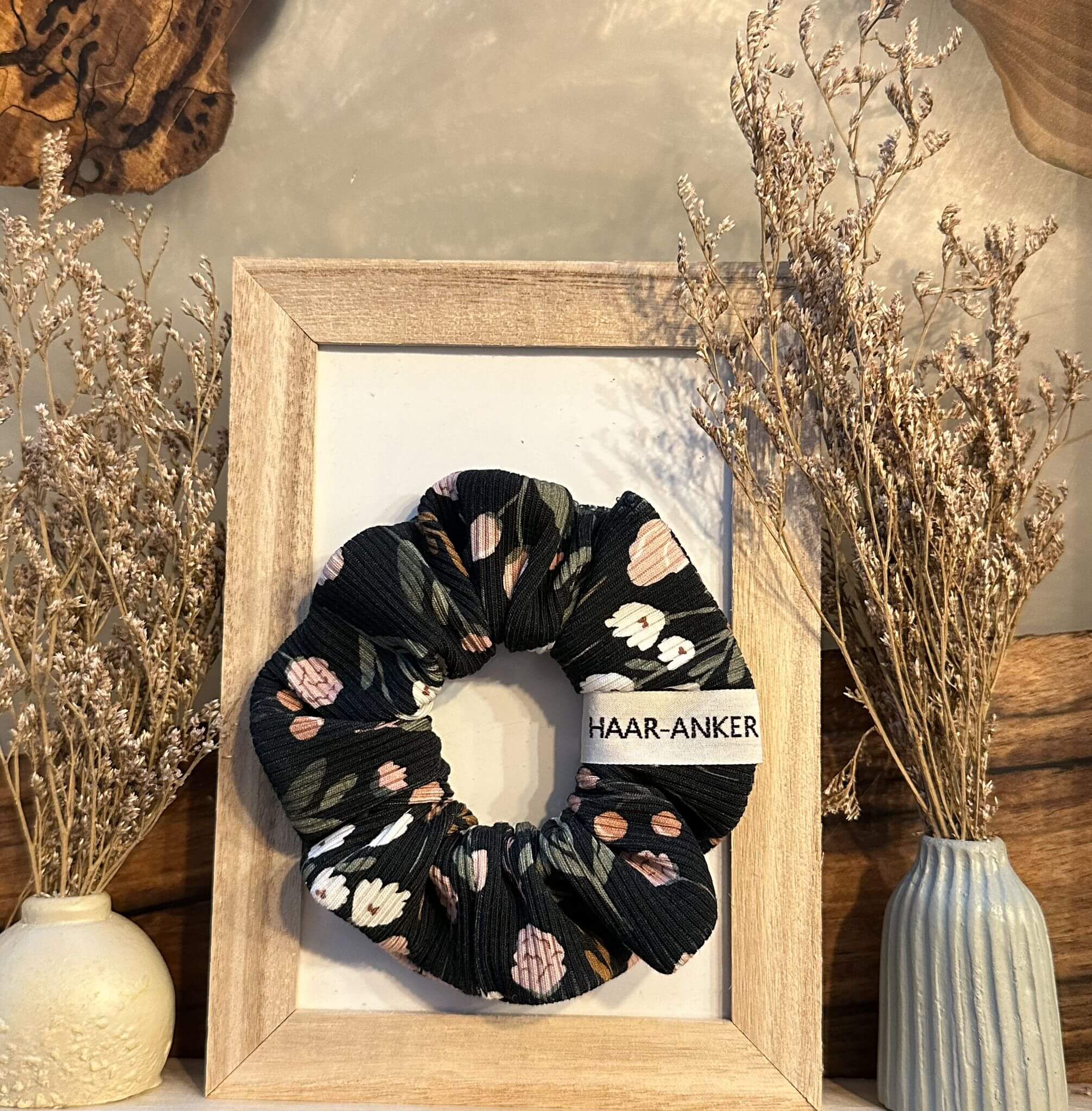 Flower Schwarz | Scrunchie